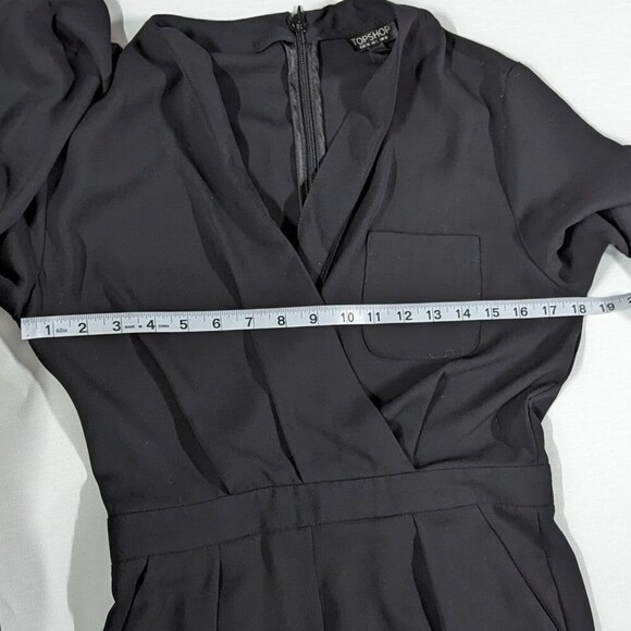 Top Shop Size 6 Black Crepe Romper - Picture 6 of 11
